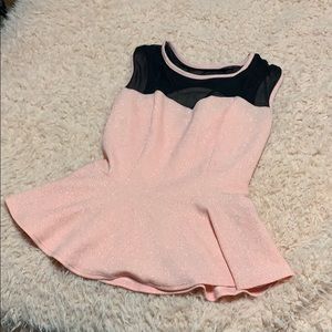 Glitter peplum shirt